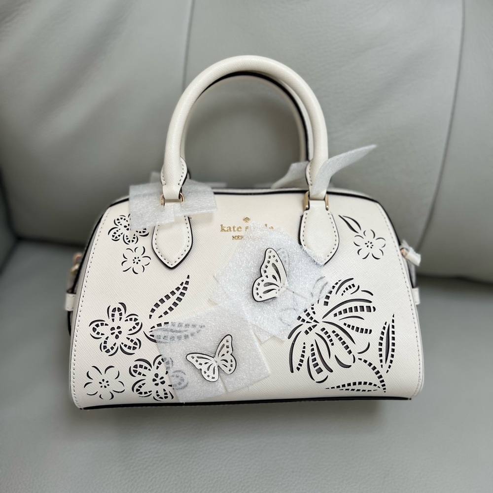 Kate Spade White Floral Satchel